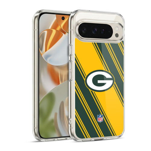 NFL Green Bay Packers Artwork Stripes Soft Gel Case for Google Pixel 9 / Pixel 9 Pro