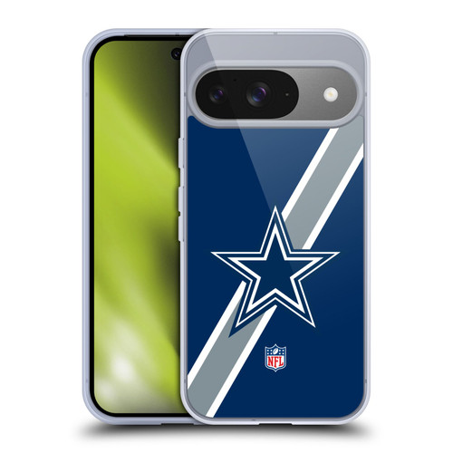 NFL Dallas Cowboys Logo Stripes Soft Gel Case for Google Pixel 9 / Pixel 9 Pro