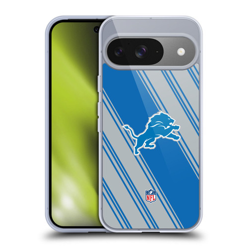 NFL Detroit Lions Artwork Stripes Soft Gel Case for Google Pixel 9 / Pixel 9 Pro