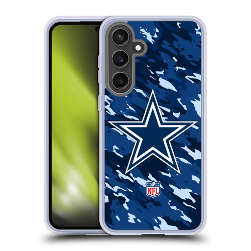 NFL Dallas Cowboys Logo Camou Soft Gel Case for Samsung Galaxy S24 FE