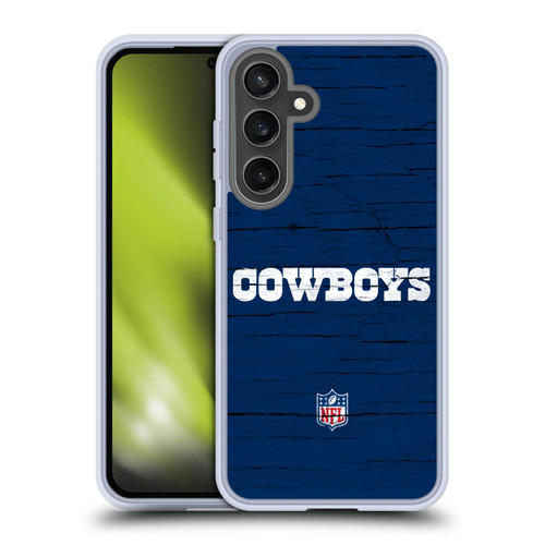 NFL Dallas Cowboys Logo Distressed Look Soft Gel Case for Samsung Galaxy S24 FE