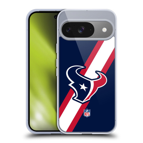 NFL Houston Texans Logo Stripes Soft Gel Case for Google Pixel 9 / Pixel 9 Pro