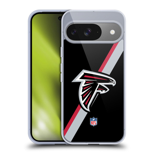 NFL Atlanta Falcons Logo Stripes Soft Gel Case for Google Pixel 9 / Pixel 9 Pro