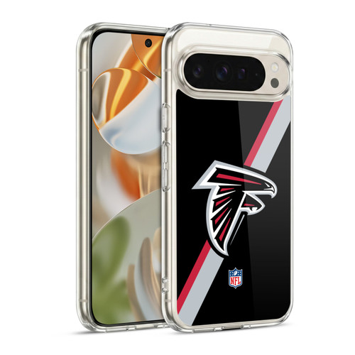 NFL Atlanta Falcons Logo Stripes Soft Gel Case for Google Pixel 9 / Pixel 9 Pro