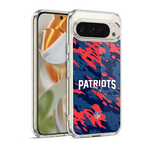 NFL New England Patriots Logo Camou Soft Gel Case for Google Pixel 9 / Pixel 9 Pro