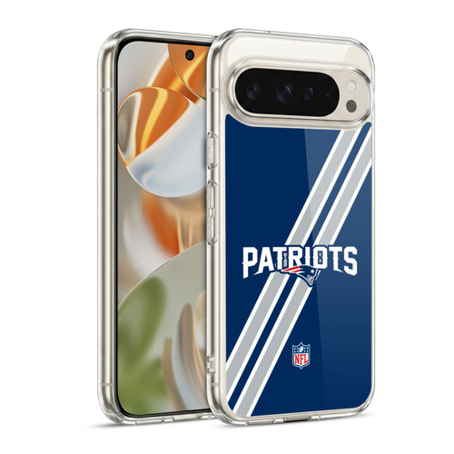 NFL New England Patriots Logo Stripes Soft Gel Case for Google Pixel 9 / Pixel 9 Pro