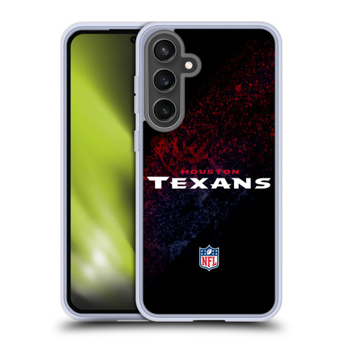 NFL Houston Texans Logo Blur Soft Gel Case for Samsung Galaxy S24 FE