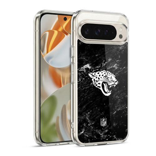 NFL Jacksonville Jaguars Artwork Marble Soft Gel Case for Google Pixel 9 / Pixel 9 Pro