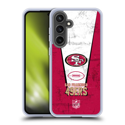 NFL San Francisco 49ers Logo Art Banner Soft Gel Case for Samsung Galaxy S24 FE