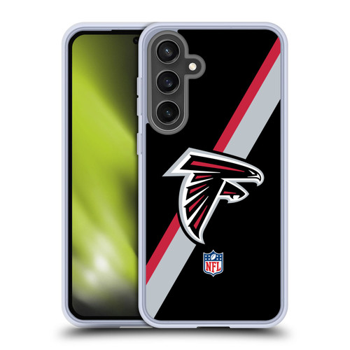 NFL Atlanta Falcons Logo Stripes Soft Gel Case for Samsung Galaxy S24 FE