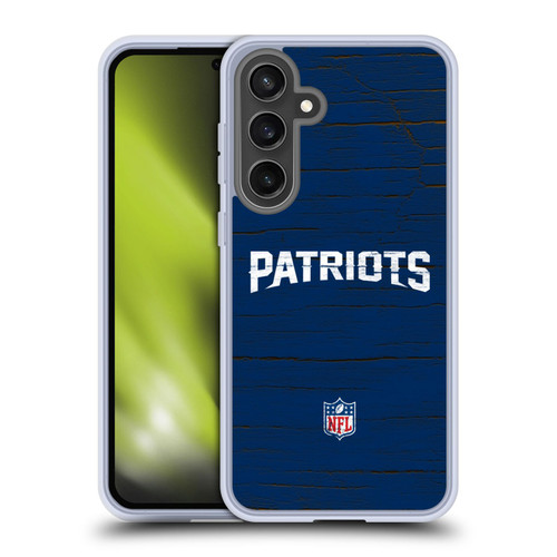 NFL New England Patriots Logo Distressed Look Soft Gel Case for Samsung Galaxy S24 FE