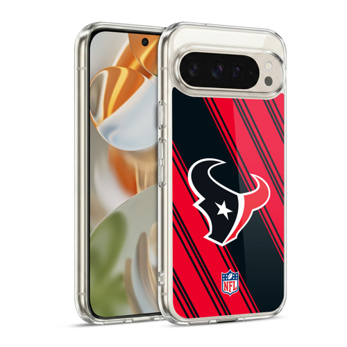 NFL Houston Texans Artwork Stripes Soft Gel Case for Google Pixel 9 / Pixel 9 Pro