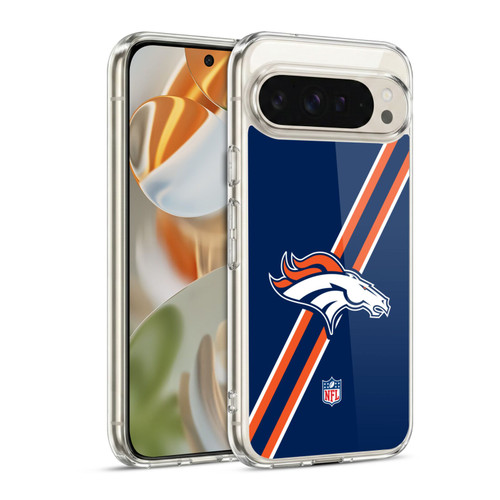 NFL Denver Broncos Logo Stripes Soft Gel Case for Google Pixel 9 / Pixel 9 Pro