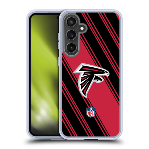NFL Atlanta Falcons Artwork Stripes Soft Gel Case for Samsung Galaxy S24 FE
