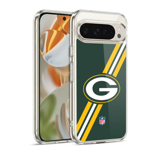 NFL Green Bay Packers Logo Stripes Soft Gel Case for Google Pixel 9 / Pixel 9 Pro
