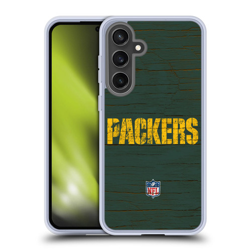 NFL Green Bay Packers Logo Distressed Look Soft Gel Case for Samsung Galaxy S24 FE