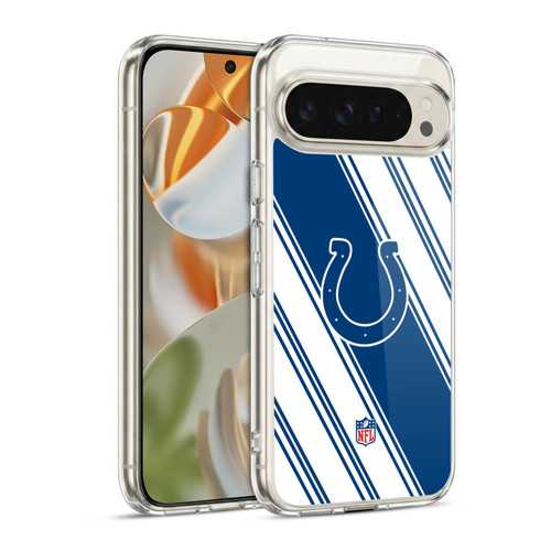 NFL Indianapolis Colts Artwork Stripes Soft Gel Case for Google Pixel 9 / Pixel 9 Pro