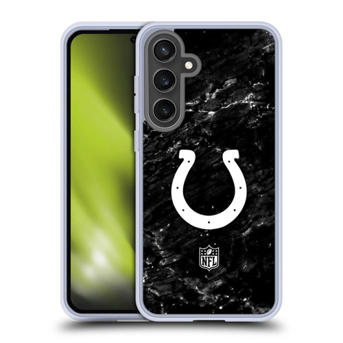 NFL Indianapolis Colts Artwork Marble Soft Gel Case for Samsung Galaxy S24 FE