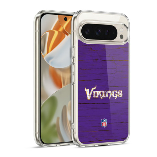 NFL Minnesota Vikings Logo Distressed Look Soft Gel Case for Google Pixel 9 / Pixel 9 Pro