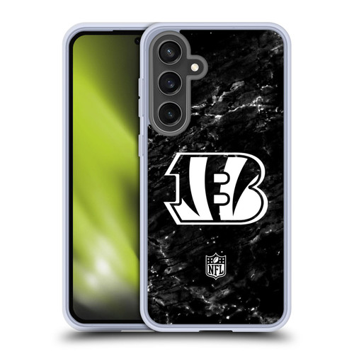 NFL Cincinnati Bengals Artwork Marble Soft Gel Case for Samsung Galaxy S24 FE