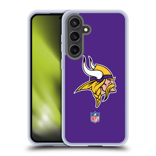 NFL Minnesota Vikings Logo Plain Soft Gel Case for Samsung Galaxy S24 FE