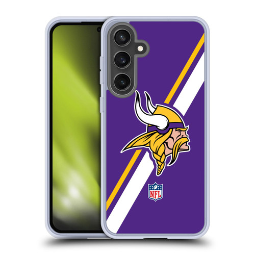 NFL Minnesota Vikings Logo Stripes Soft Gel Case for Samsung Galaxy S24 FE NFL Minnesota Vikings Logo Stripes Soft Gel Case for Samsung Galaxy S24 FE