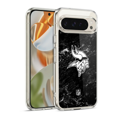 NFL Minnesota Vikings Artwork Marble Soft Gel Case for Google Pixel 9 / Pixel 9 Pro
