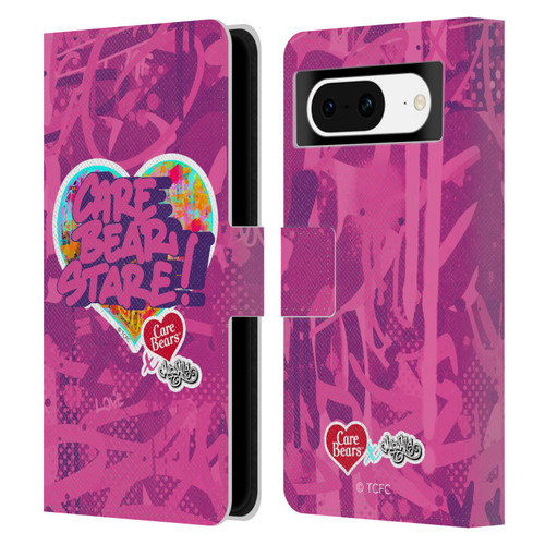Care Bears Graffiti Collection by Murwalls Stare Leather Book Wallet Case Cover For Google Pixel 8