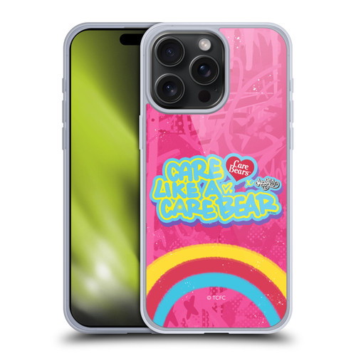 Care Bears Graffiti Collection by Murwalls Rainbow In Pink Soft Gel Case for Apple iPhone 15 Pro Max