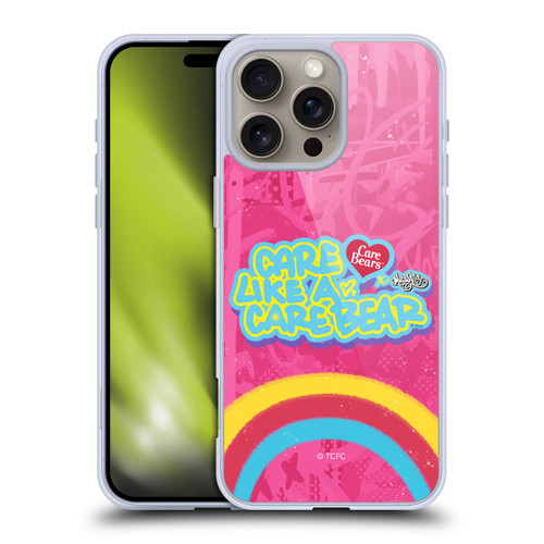 Care Bears Graffiti Collection by Murwalls Rainbow In Pink Soft Gel Case for Apple iPhone 16 Pro Max