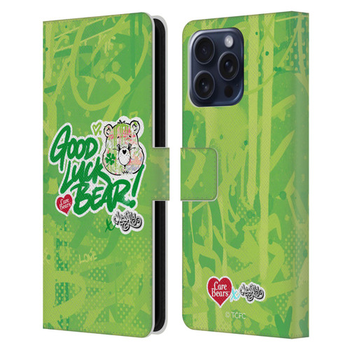 Care Bears Graffiti Collection by Murwalls Good Luck Leather Book Wallet Case Cover For Apple iPhone 16 Pro Max