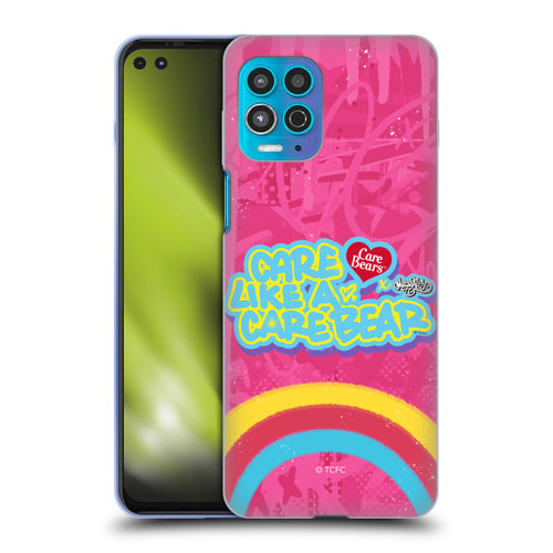 Care Bears Graffiti Collection by Murwalls Rainbow In Pink Soft Gel Case for Motorola Moto G100