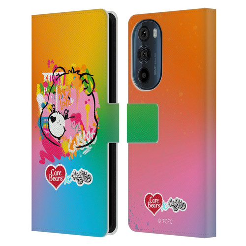 Care Bears Graffiti Collection by Murwalls Gradient Leather Book Wallet Case Cover For Motorola Edge 30