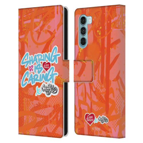 Care Bears Graffiti Collection by Murwalls Sharing Is Caring Leather Book Wallet Case Cover For Motorola Edge S30 / Moto G200 5G
