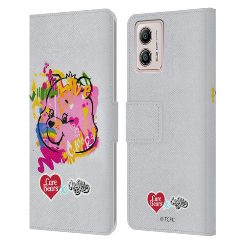 Care Bears Graffiti Collection by Murwalls Painted Leather Book Wallet Case Cover For Motorola Moto G53 5G