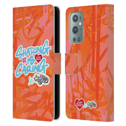 Care Bears Graffiti Collection by Murwalls Sharing Is Caring Leather Book Wallet Case Cover For OnePlus 9