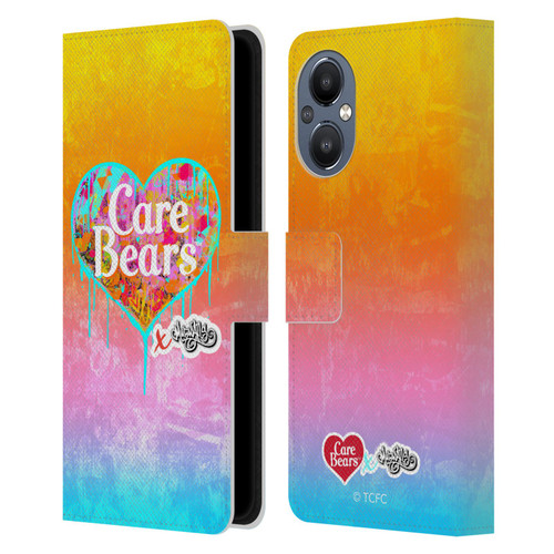 Care Bears Graffiti Collection by Murwalls Heart Tag Leather Book Wallet Case Cover For OnePlus Nord N20 5G