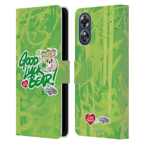 Care Bears Graffiti Collection by Murwalls Good Luck Leather Book Wallet Case Cover For OPPO A17