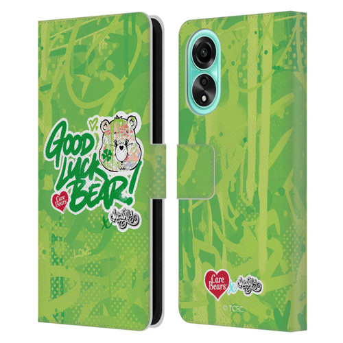 Care Bears Graffiti Collection by Murwalls Good Luck Leather Book Wallet Case Cover For OPPO A78 4G