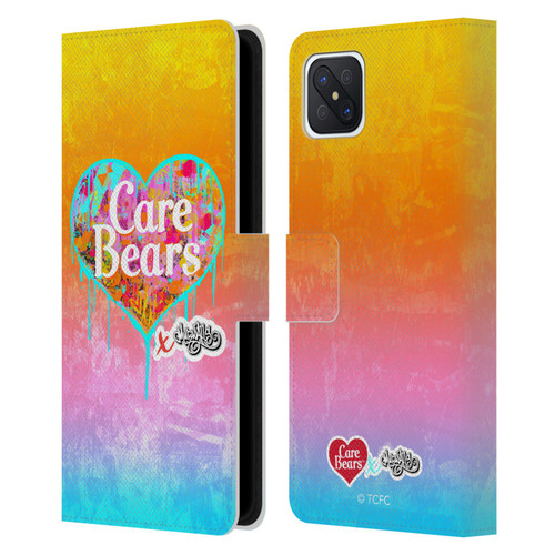 Care Bears Graffiti Collection by Murwalls Heart Tag Leather Book Wallet Case Cover For OPPO Reno4 Z 5G