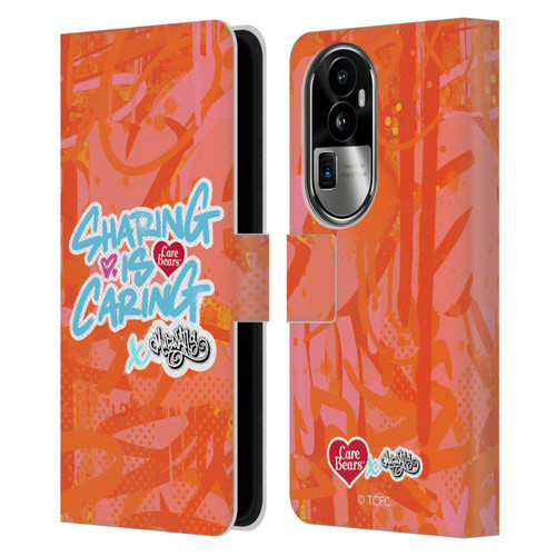 Care Bears Graffiti Collection by Murwalls Sharing Is Caring Leather Book Wallet Case Cover For OPPO Reno10 Pro+