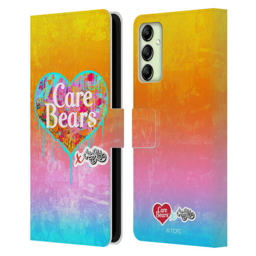 Care Bears Graffiti Collection by Murwalls Heart Tag Leather Book Wallet Case Cover For Samsung Galaxy A14 5G