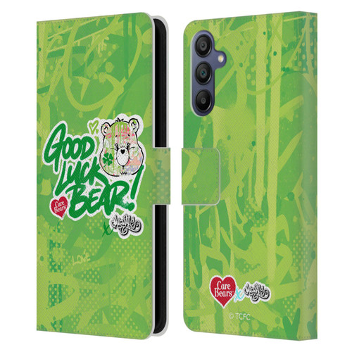 Care Bears Graffiti Collection by Murwalls Good Luck Leather Book Wallet Case Cover For Samsung Galaxy A15
