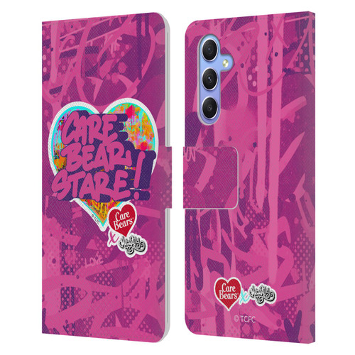 Care Bears Graffiti Collection by Murwalls Stare Leather Book Wallet Case Cover For Samsung Galaxy A34 5G