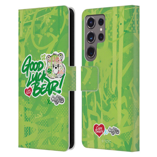 Care Bears Graffiti Collection by Murwalls Good Luck Leather Book Wallet Case Cover For Samsung Galaxy S24 Ultra 5G