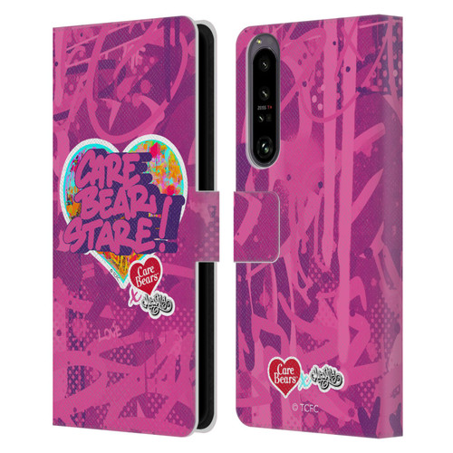 Care Bears Graffiti Collection by Murwalls Stare Leather Book Wallet Case Cover For Sony Xperia 1 IV