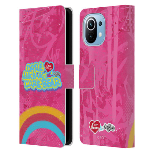 Care Bears Graffiti Collection by Murwalls Rainbow In Pink Leather Book Wallet Case Cover For Xiaomi Mi 11