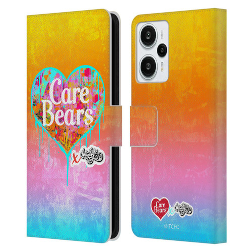 Care Bears Graffiti Collection by Murwalls Heart Tag Leather Book Wallet Case Cover For Xiaomi Redmi Note 12T