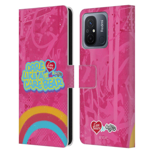 Care Bears Graffiti Collection by Murwalls Rainbow In Pink Leather Book Wallet Case Cover For Xiaomi Redmi 12C