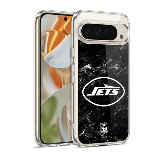 NFL New York Jets Artwork Marble Soft Gel Case for Google Pixel 9 / Pixel 9 Pro